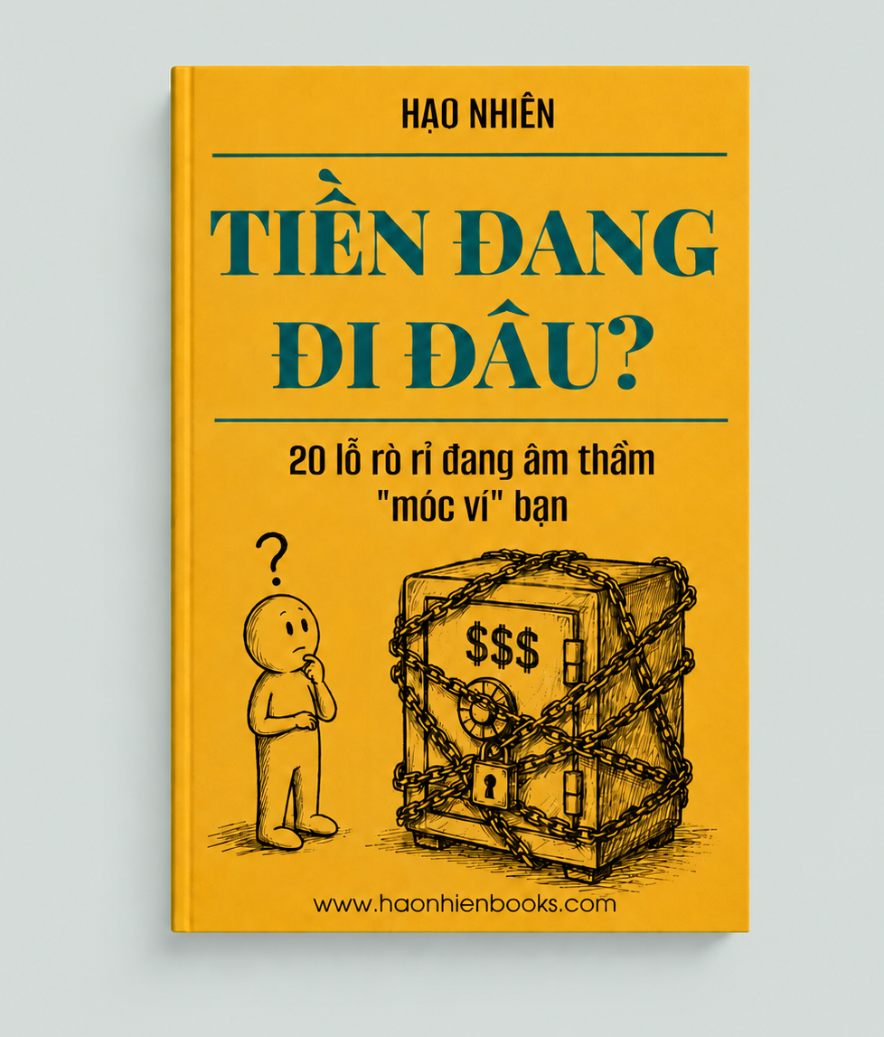 Ảnh mockup ebook Tiền đang đi đâu? của Hạo Nhiên, tài liệu dẫn nhập vào Bạn giỏi kiếm tiền, Money stream, smart money stream và luồng tiền thông minh.